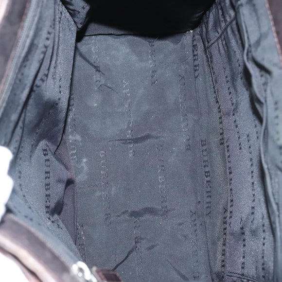 BURBERRY Nova Check Hand Bag Canvas Beige Auth 120347