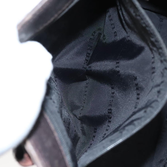 BURBERRY Nova Check Hand Bag Canvas Beige Auth 120347