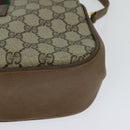 GUCCI GG Supreme Web Sherry Line Bag PVC Beige Red 116 02 024 Auth 120353-16