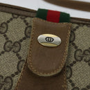 GUCCI GG Supreme Web Sherry Line Bag PVC Beige Red 116 02 024 Auth 120353-10