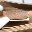 GUCCI GG Supreme Web Sherry Line Bag PVC Beige Red 116 02 024 Auth 120353-17