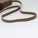 GUCCI GG Supreme Web Sherry Line Bag PVC Beige Red 116 02 024 Auth 120353-7