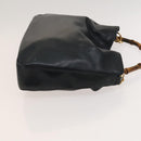 GUCCI Bamboo Shoulder Bag Leather 2way Black Gold 001 1577 2615 Auth 120362-3