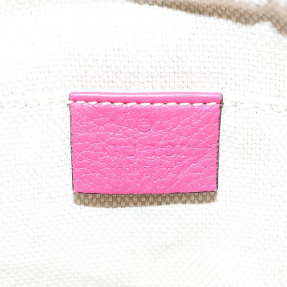 GUCCI Soho Shoulder Bag Leather Pink Gold 308364 Auth 120366