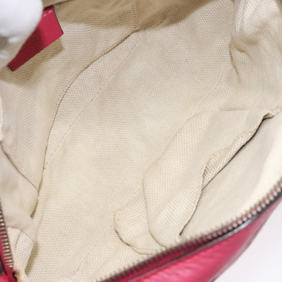 GUCCI Soho Shoulder Bag Leather Pink Gold 308364 Auth 120366
