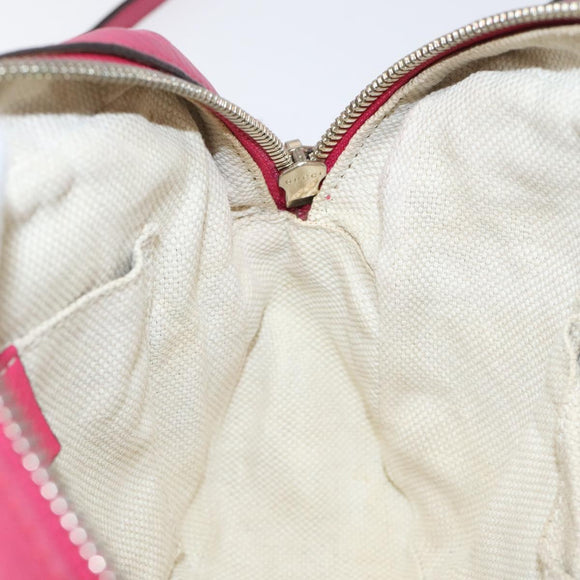 GUCCI Soho Shoulder Bag Leather Pink Gold 308364 Auth 120366