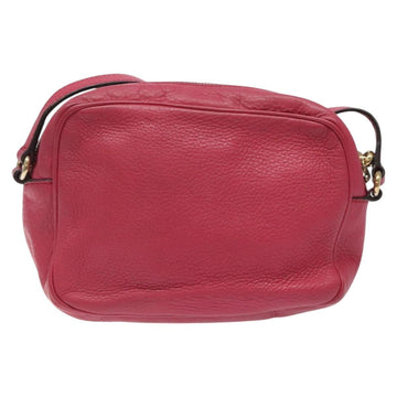 GUCCI Soho Shoulder Bag Leather Pink Gold 308364 Auth 120366 - 0