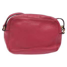 GUCCI Soho Shoulder Bag Leather Pink Gold 308364 Auth 120366A - 0