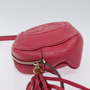 GUCCI Soho Shoulder Bag Leather Pink Gold 308364 Auth 120366-4