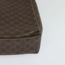 CELINE Macadam Canvas Shoulder Bag PVC Leather Brown Gold Auth 120373-15
