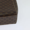 CELINE Macadam Canvas Shoulder Bag PVC Leather Brown Gold Auth 120373-17