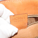 CELINE Macadam Canvas Shoulder Bag PVC Leather Brown Gold Auth 120373-12