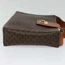 CELINE Macadam Canvas Shoulder Bag PVC Leather Brown Gold Auth 120373-4