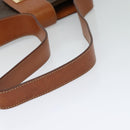 CELINE Macadam Canvas Shoulder Bag PVC Leather Brown Gold Auth 120373-7