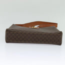 CELINE Macadam Canvas Shoulder Bag PVC Leather Brown Gold Auth 120373-5