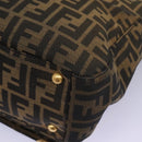 FENDI Zucca Canvas Hand Bag 2way Black Brown Auth 120380-17