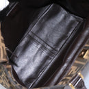 FENDI Zucca Canvas Hand Bag 2way Black Brown Auth 120380-10