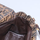 FENDI Zucca Canvas Hand Bag 2way Black Brown Auth 120380-22