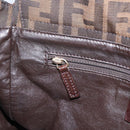 FENDI Zucca Canvas Hand Bag 2way Black Brown Auth 120380-24