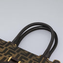 FENDI Zucca Canvas Hand Bag 2way Black Brown Auth 120380-8