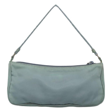 PRADA Accessory Pouch Nylon Light Blue Silver Auth 120383 - 0