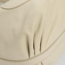 PRADA Shoulder Bag Leather White Silver Auth 120385-9