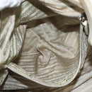 PRADA Shoulder Bag Leather White Silver Auth 120385-21