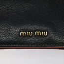Miu Miu Shoulder Bag Leather Black Gold Auth 120386-17