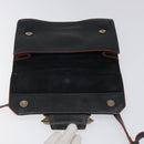 Miu Miu Shoulder Bag Leather Black Gold Auth 120386-10