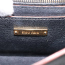 Miu Miu Shoulder Bag Leather Black Gold Auth 120386-19