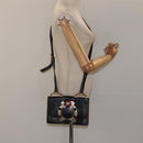 Miu Miu Shoulder Bag Leather Black Gold Auth 120386-24