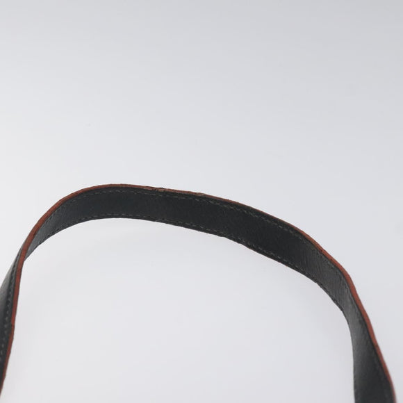 Miu Miu Shoulder Bag Leather Black Gold Auth 120386