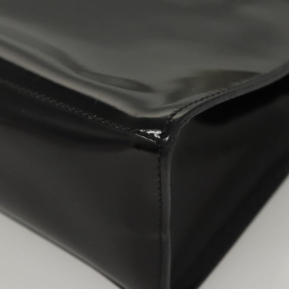 Salvatore Ferragamo Hand Bag Patent leather Black Auth 120390