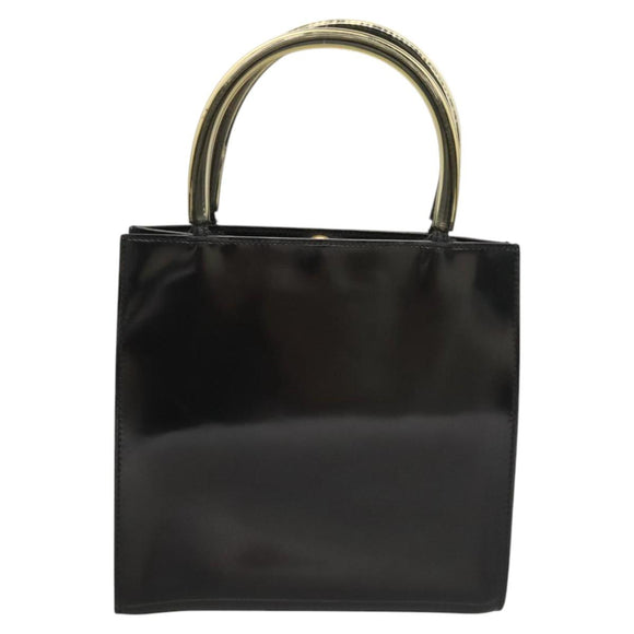 Salvatore Ferragamo Hand Bag Patent leather Black Auth 120390