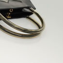 Salvatore Ferragamo Hand Bag Patent leather Black Auth 120390-7