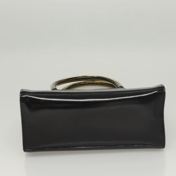 Salvatore Ferragamo Hand Bag Patent leather Black Auth 120390