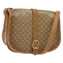 CELINE Macadam Canvas Shoulder Bag PVC Beige Gold Auth 120406-1