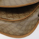 CELINE Macadam Canvas Shoulder Bag PVC Beige Gold Auth 120406-10