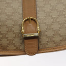 CELINE Macadam Canvas Shoulder Bag PVC Beige Gold Auth 120406-17