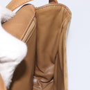 CELINE Macadam Canvas Shoulder Bag PVC Beige Gold Auth 120406-19
