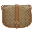 CELINE Macadam Canvas Shoulder Bag PVC Beige Gold Auth 120406-2