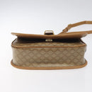 CELINE Macadam Canvas Shoulder Bag PVC Beige Gold Auth 120406-9