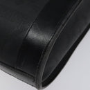 Christian Dior Trotter Canvas Shoulder Bag PVC Black Gold Auth 120408-16