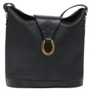 Christian Dior Trotter Canvas Shoulder Bag PVC Black Gold Auth 120408-13