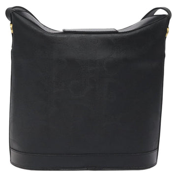 Christian Dior Trotter Canvas Shoulder Bag PVC Black Gold Auth 120408 - 0