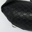 GUCCI GG Canvas Guccissima WebSherry Line Bag Leather Black Silver Auth 120410-14