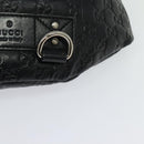 GUCCI GG Canvas Guccissima WebSherry Line Bag Leather Black Silver Auth 120410-16