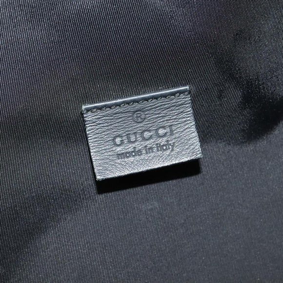 GUCCI GG Canvas Guccissima WebSherry Line Bag Leather Black Silver Auth 120410