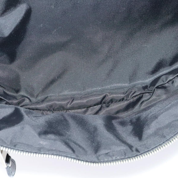 GUCCI GG Canvas Guccissima WebSherry Line Bag Leather Black Silver Auth 120410