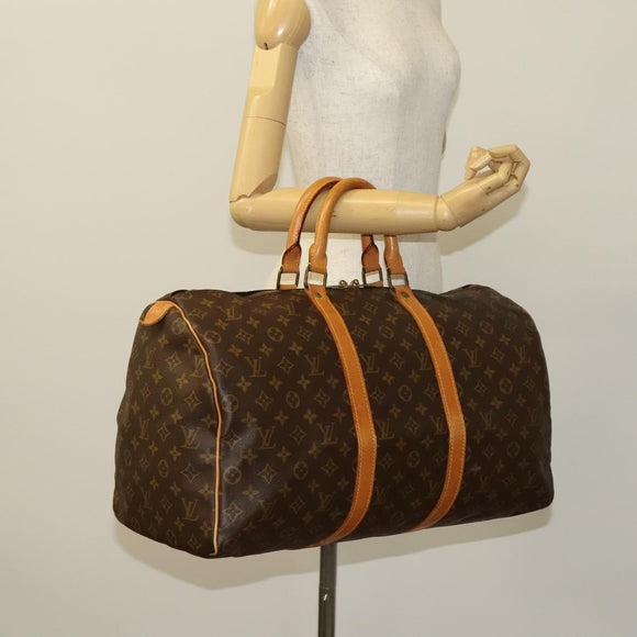 LOUIS VUITTON Monogram Keepall 50 Boston Bag M41426 LV Auth 120428